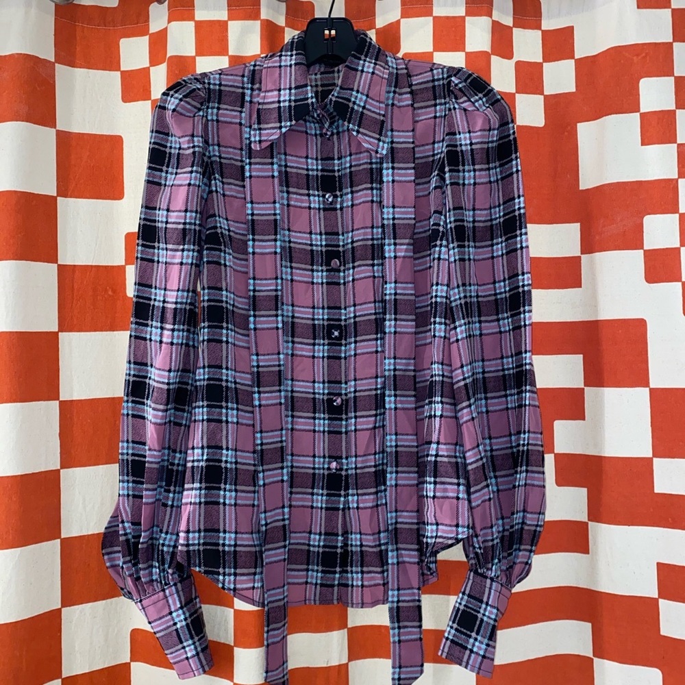 MARC JACOBS Punk Plaid Blouse 💖